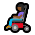 👩🏾‍🦼 woman in motorized wheelchair: medium-dark skin tone display on Windows